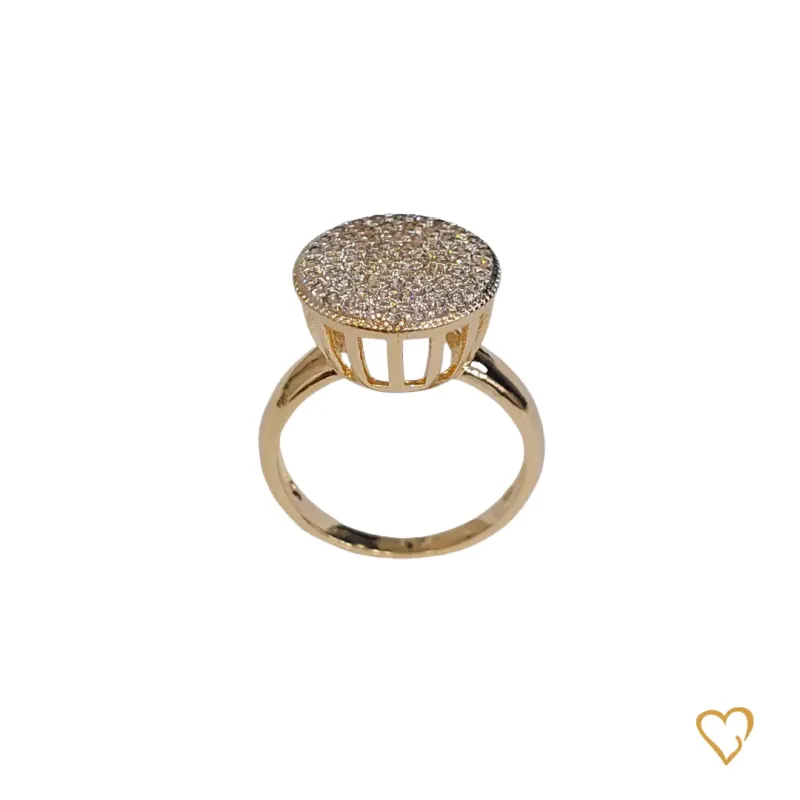 Anel chuveiro alto zircônia cravejada